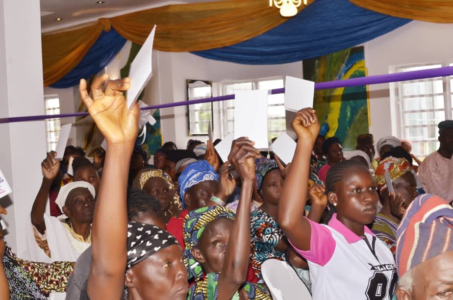 Community members participating during Hand of Grace outreach